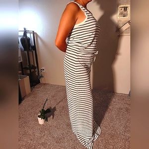 Racer back striped maxi dress GAP Size M